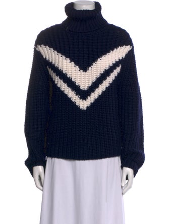Tory Sport Wool Striped Sweater
