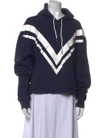 Tory Sport Striped Cowl Neck Sweater