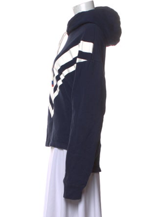 Tory Sport Striped Cowl Neck Sweater