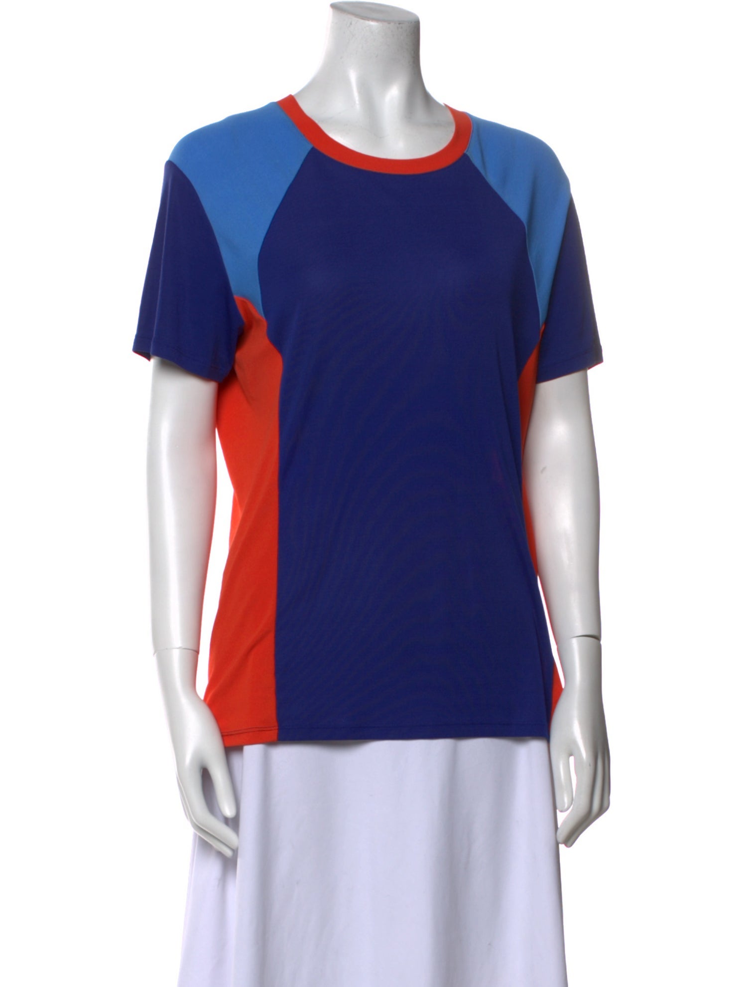 Tory Sport Colorblock Pattern Scoop Neck T-Shirt