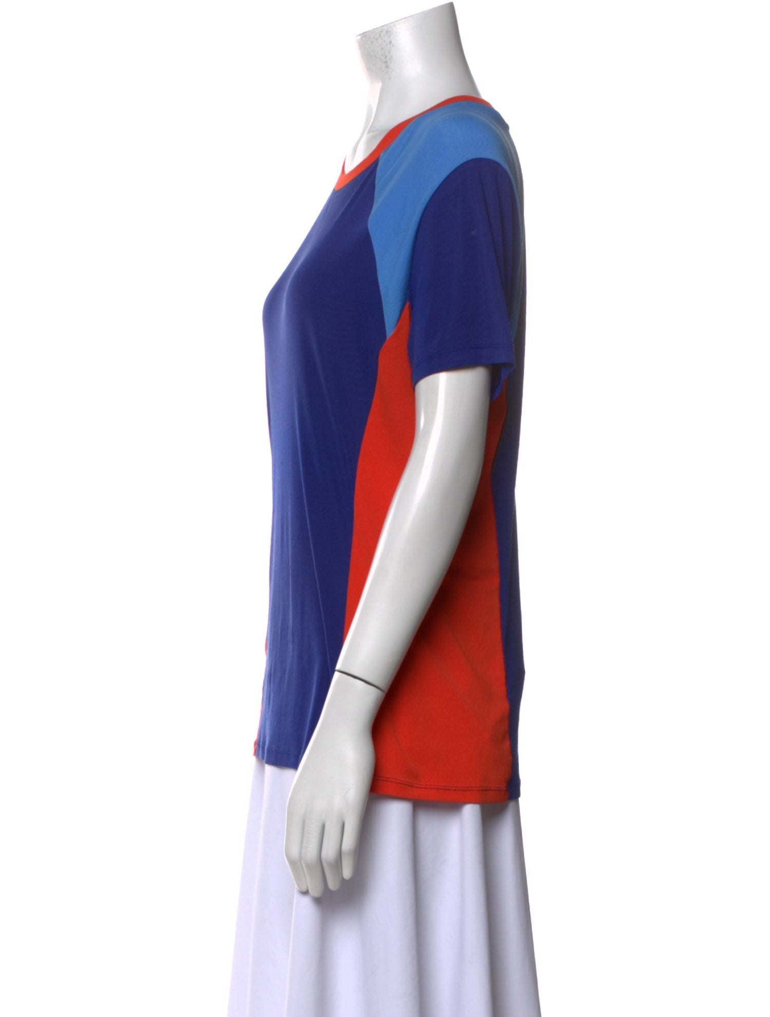 Tory Sport Colorblock Pattern Scoop Neck T-Shirt