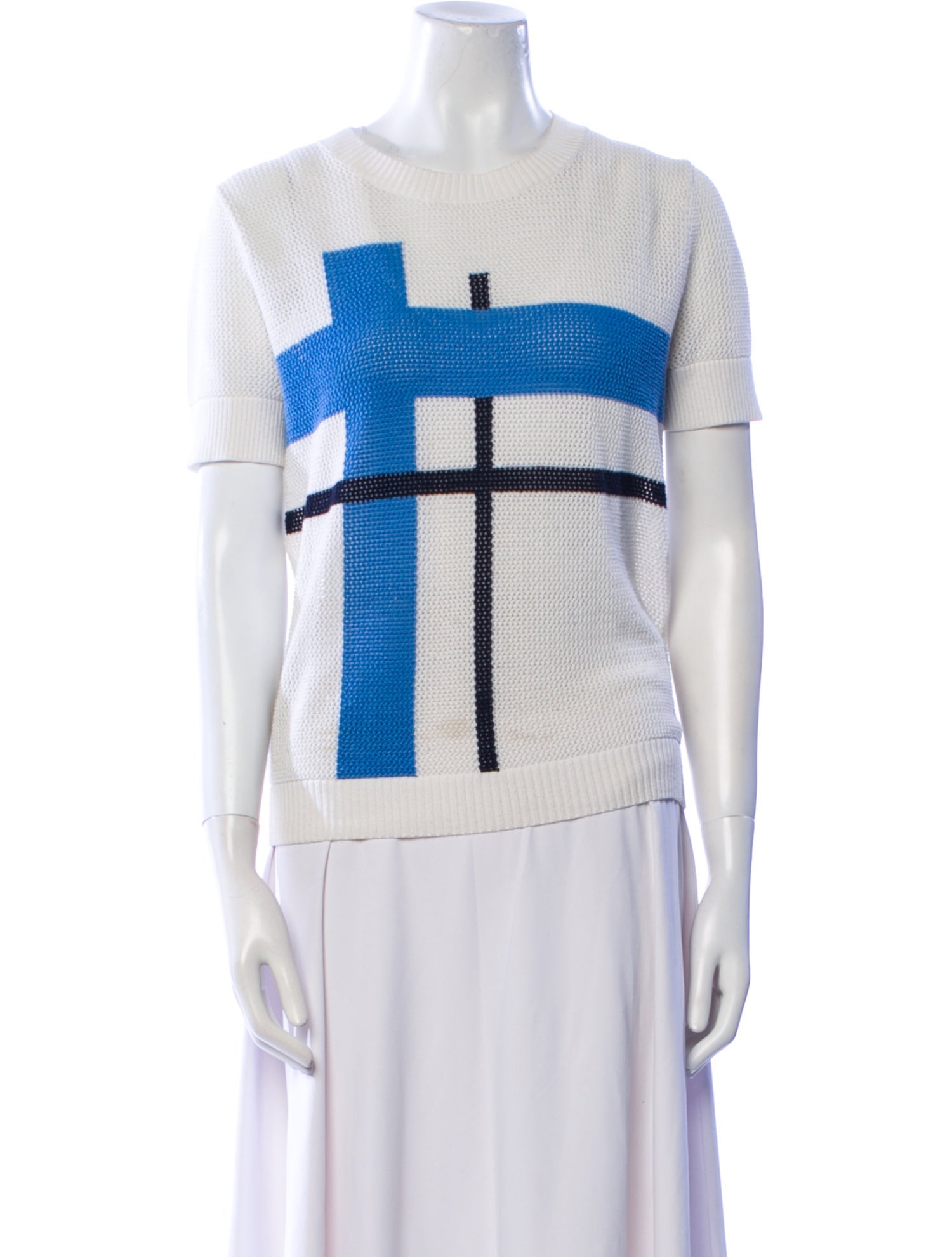 Tory Sport Printed Crew Neck Sweater