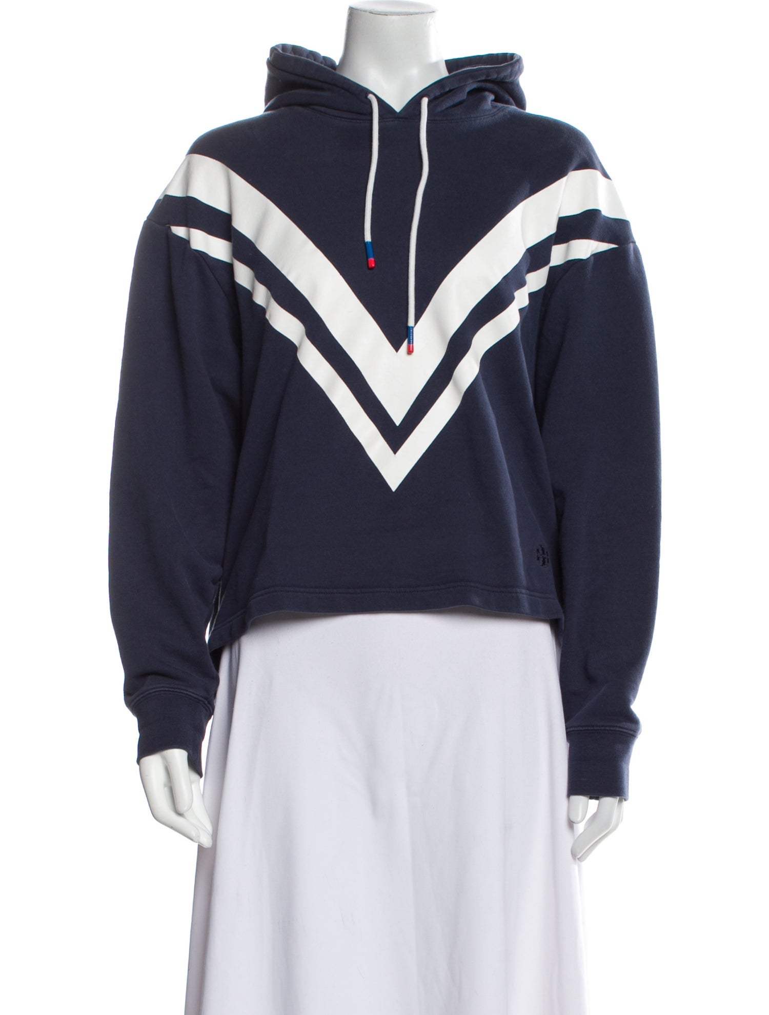 Tory Sport Graphic Print V-Neck Sweatshirt