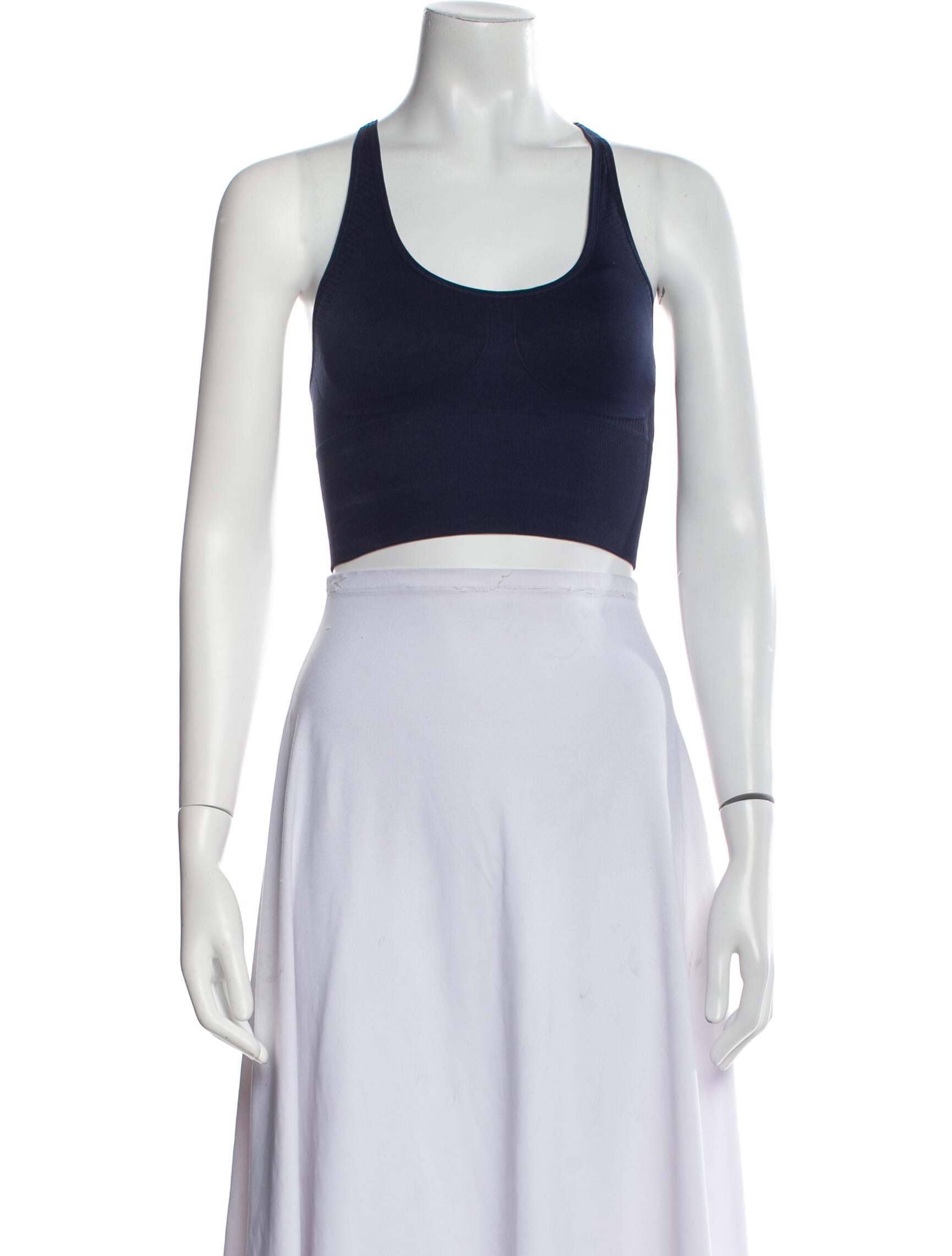Tory Sport Scoop Neck Sleeveless Crop Top