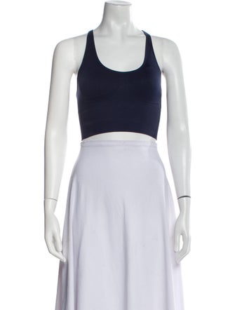 Tory Sport Scoop Neck Sleeveless Crop Top