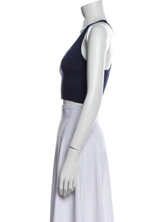 Tory Sport Scoop Neck Sleeveless Crop Top