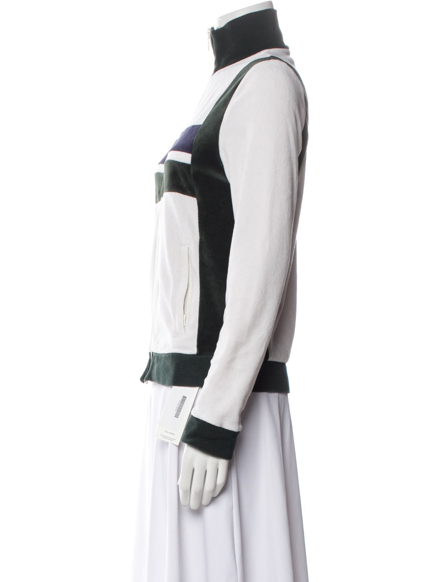 Tory Sport Colorblock Pattern Mock Neck Sweatshirt