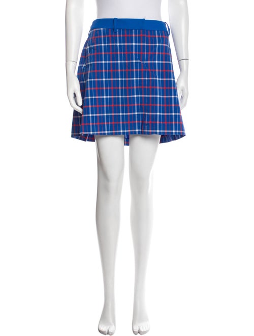 Tory Sport Plaid Print Mini Skirt