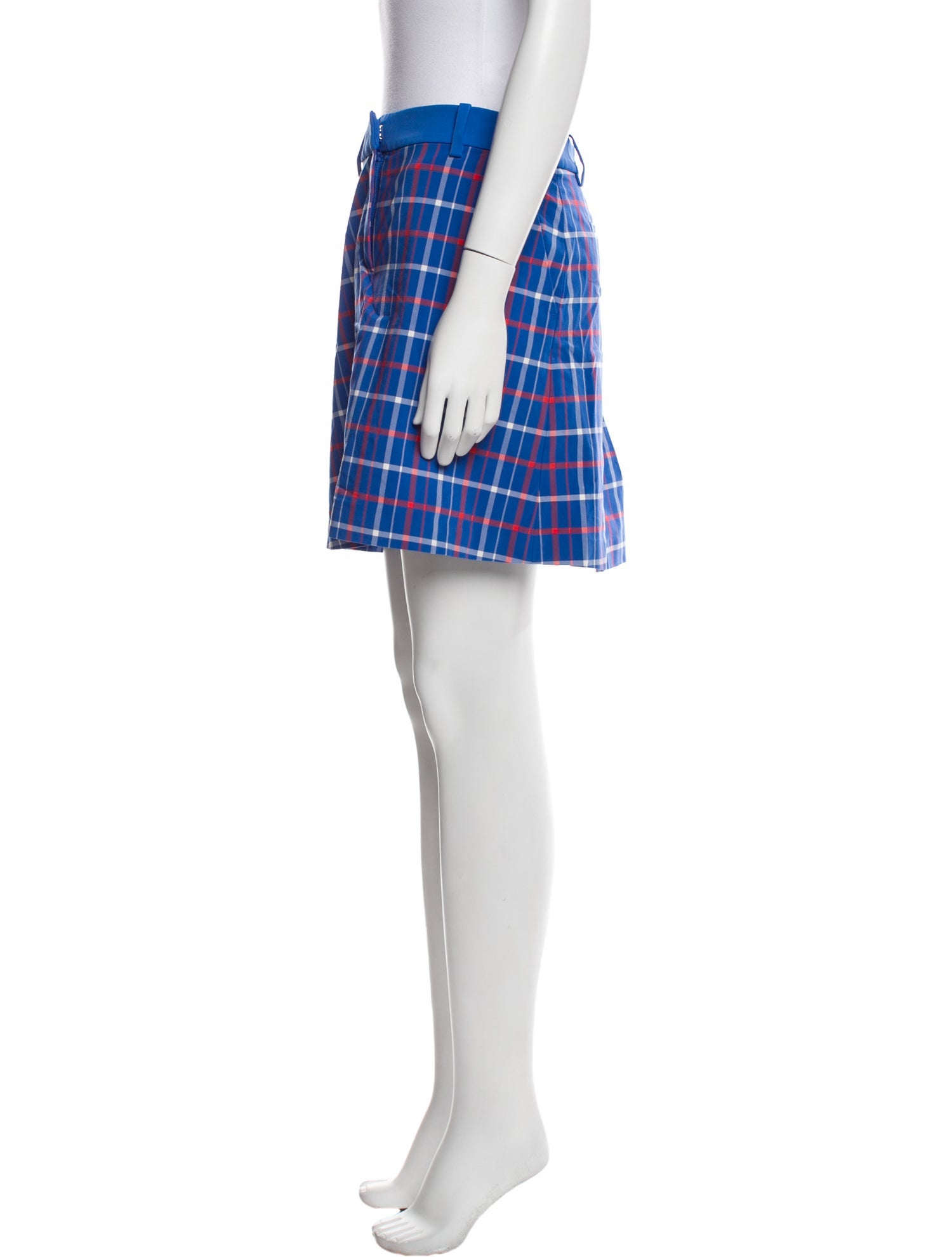 Tory Sport Plaid Print Mini Skirt