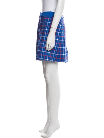 Tory Sport Plaid Print Mini Skirt