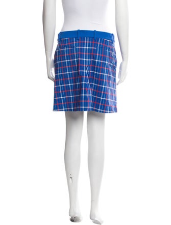 Tory Sport Plaid Print Mini Skirt