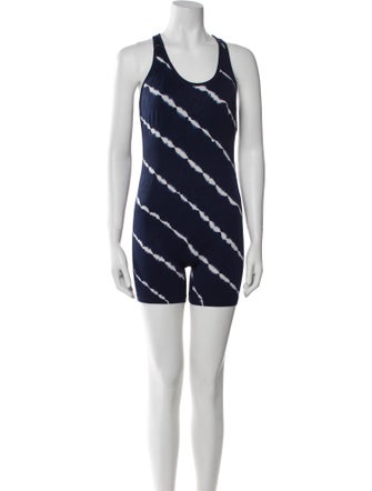 Tory Sport Nylon Striped Romper