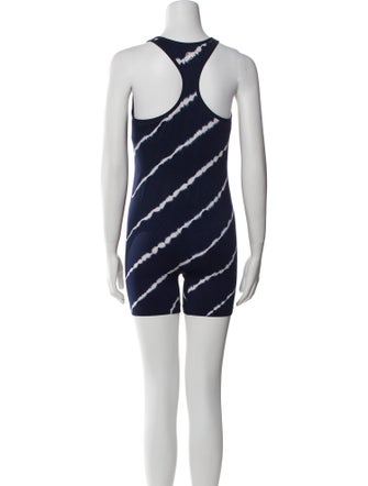Tory Sport Nylon Striped Romper