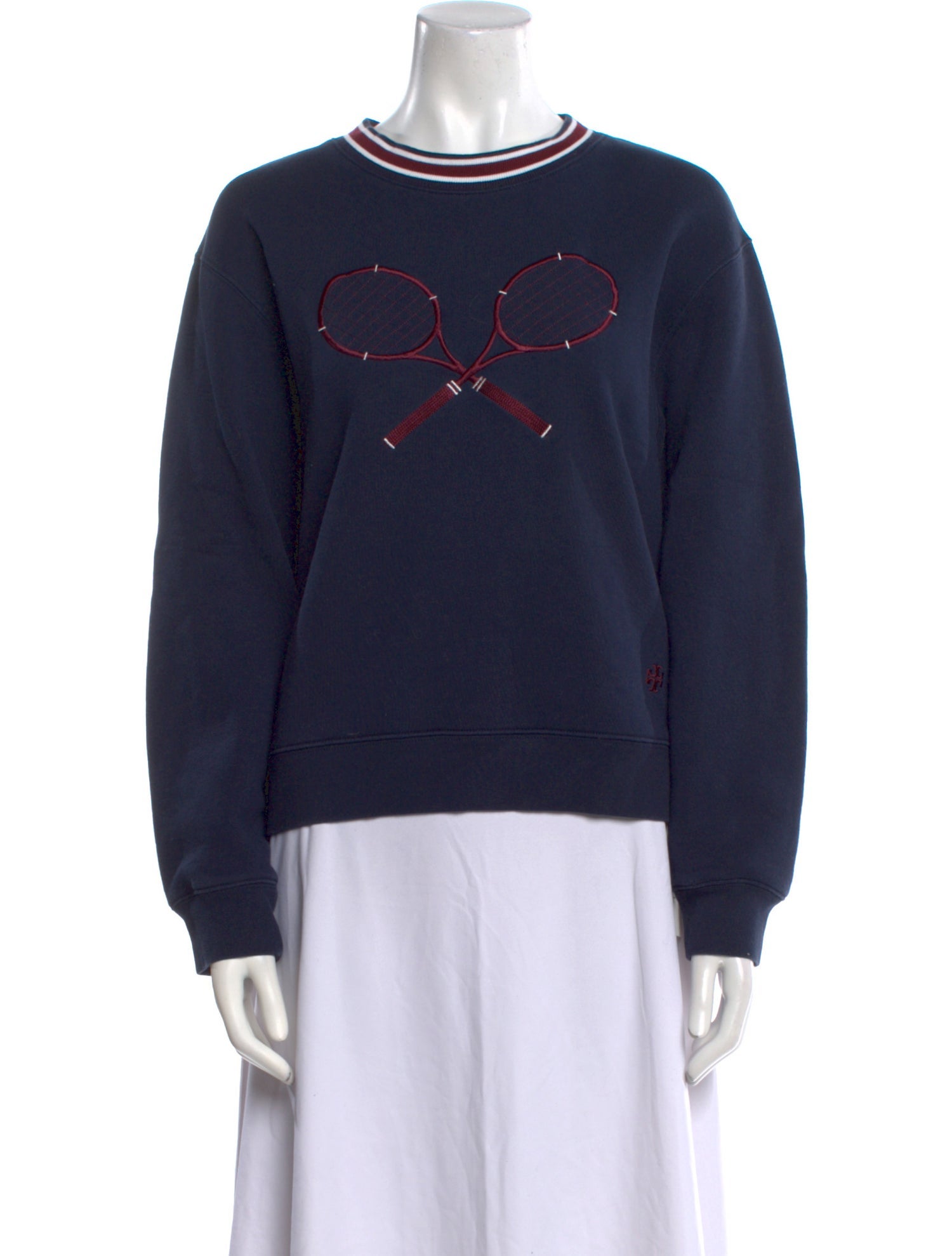 Tory Sport Graphic Print Crew Neck Sweatshirt