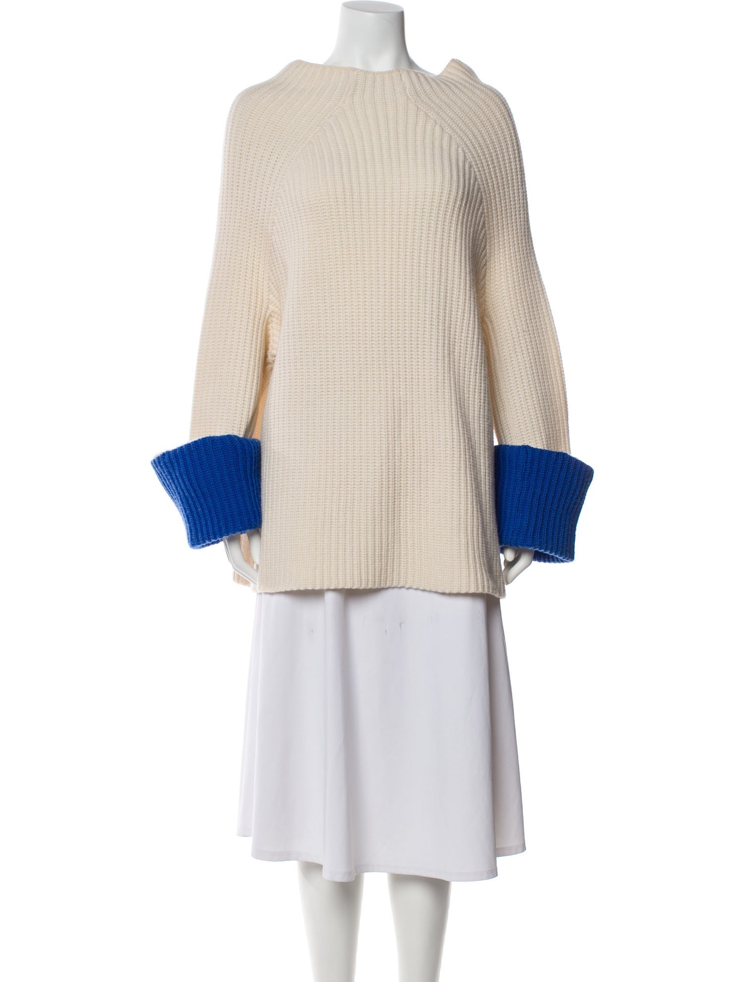 Tory Sport Colorblock Pattern Mock Neck Sweater