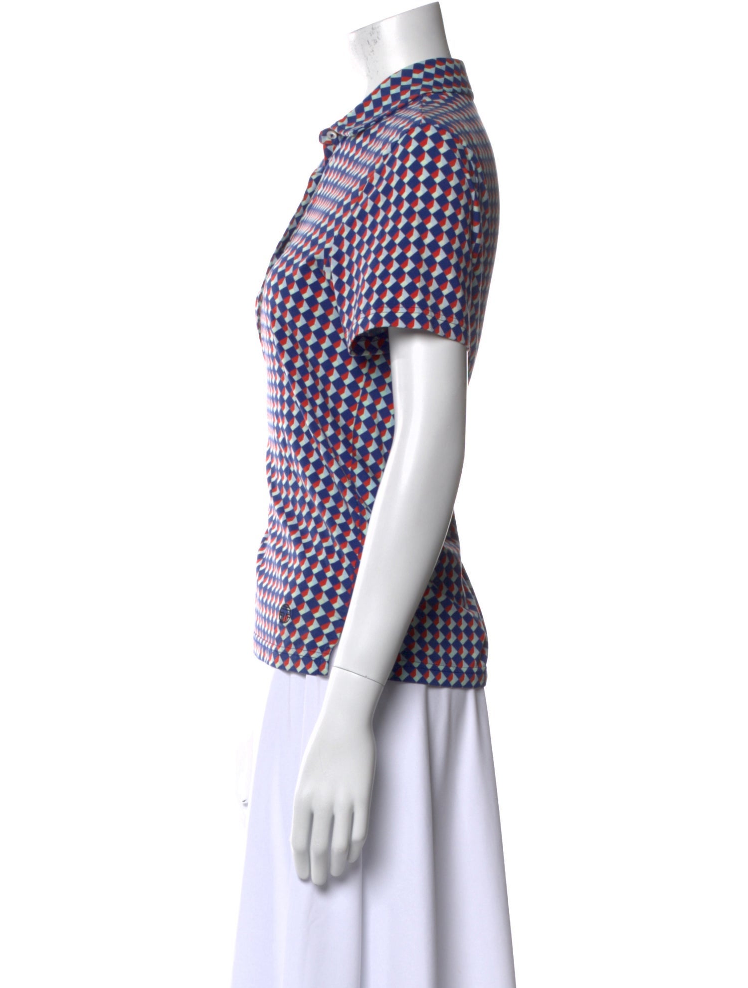 Tory Sport Plaid Print Short Sleeve Polo