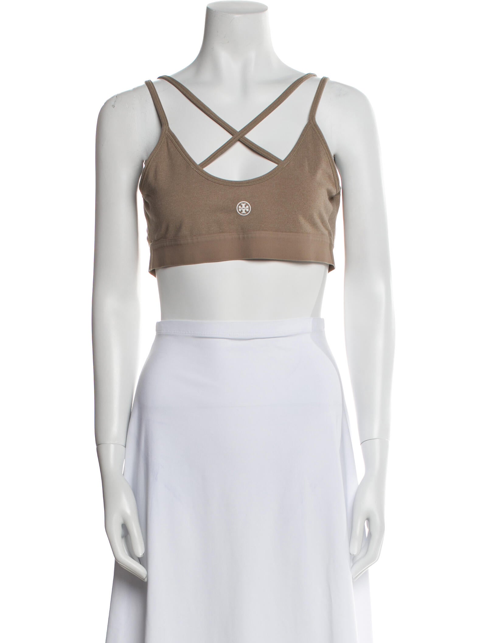 Tory Sport V-Neck Sleeveless Crop Top