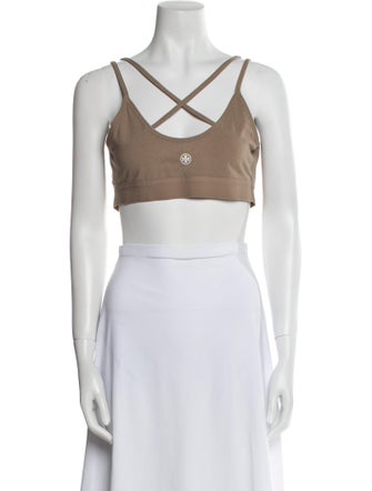 Tory Sport V-Neck Sleeveless Crop Top