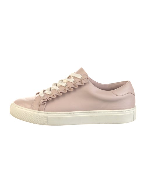 Tory Sport Leather Ruffle Embellishment Sneakers