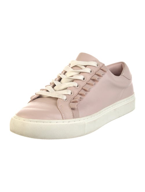 Tory Sport Leather Ruffle Embellishment Sneakers