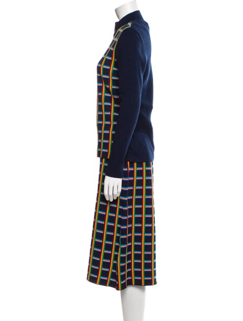 Tory Sport Merino Wool Plaid Print Skirt Set