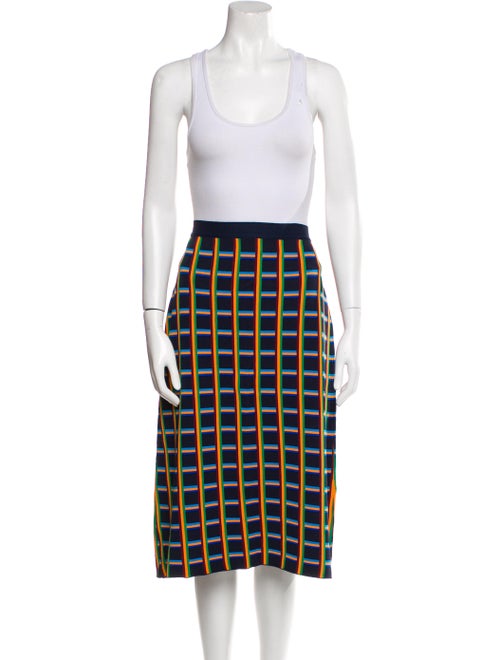 Tory Sport Merino Wool Plaid Print Skirt Set