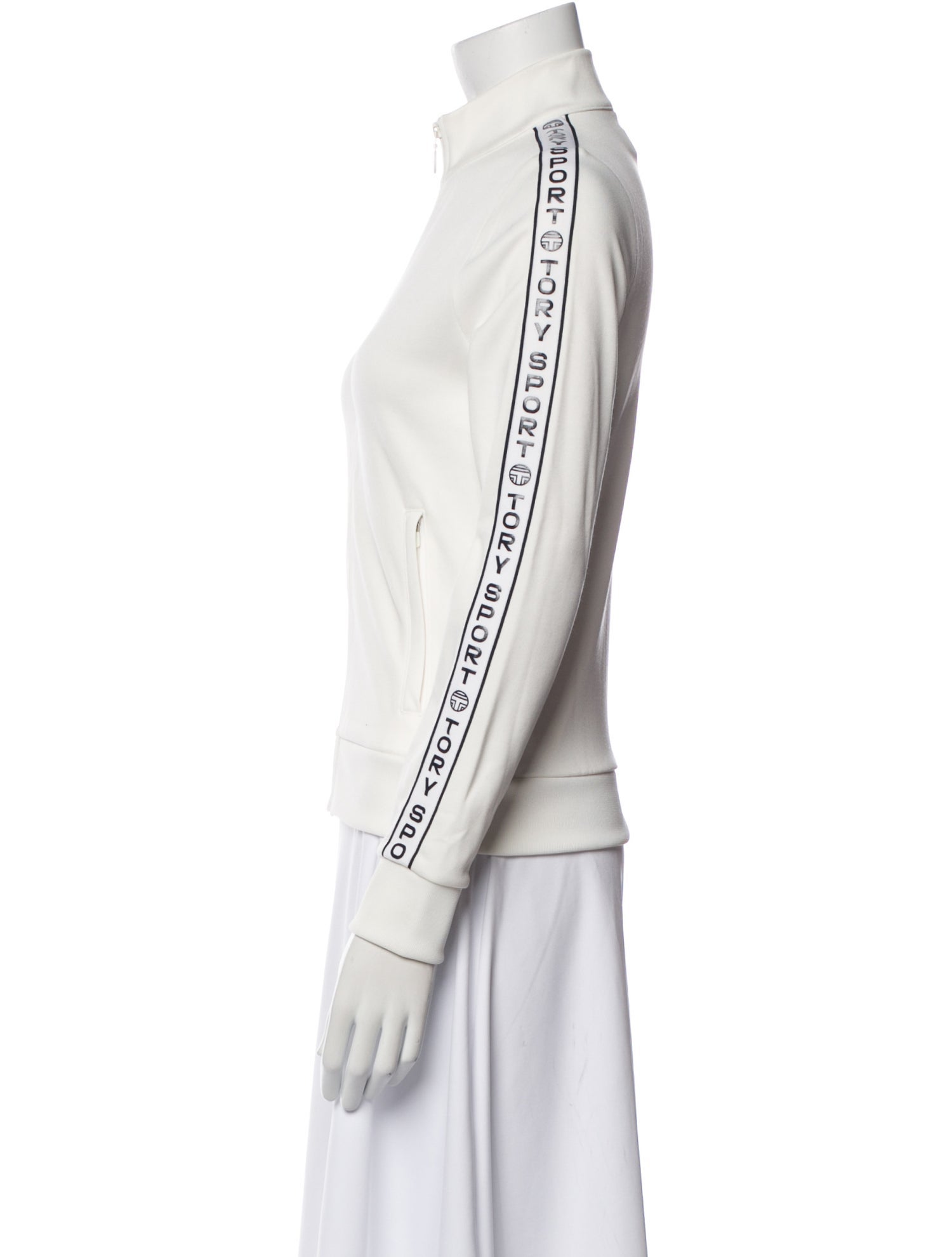 Tory Sport Striped Bomber Jacket