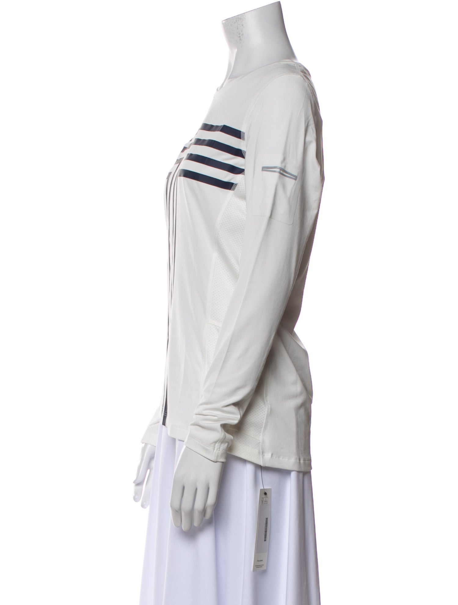 Tory Sport Striped Bateau Neckline T-Shirt