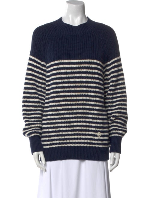 Tory Sport Striped Crew Neck Sweater