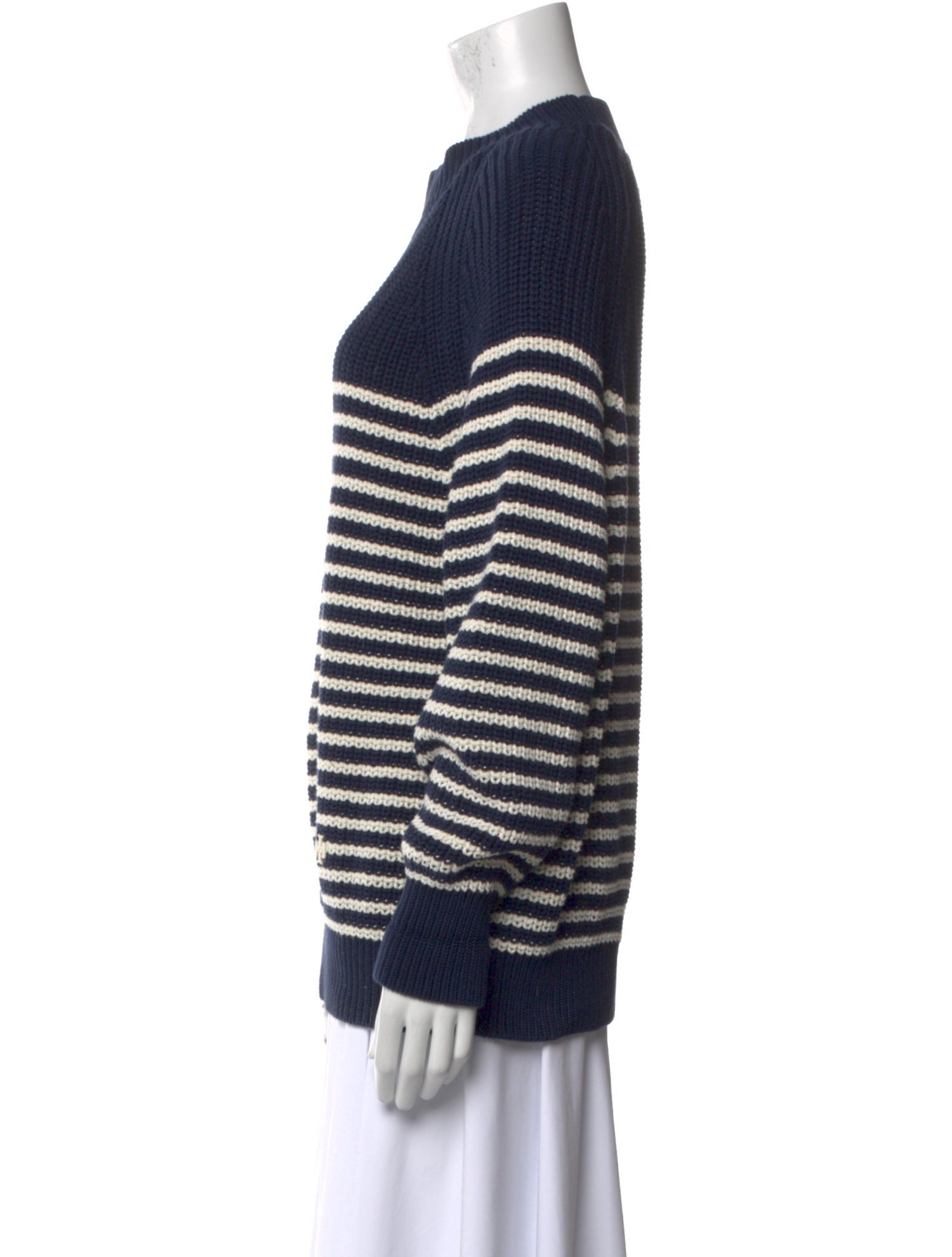 Tory Sport Striped Crew Neck Sweater