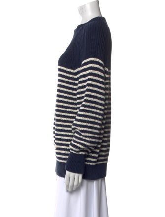 Tory Sport Striped Crew Neck Sweater