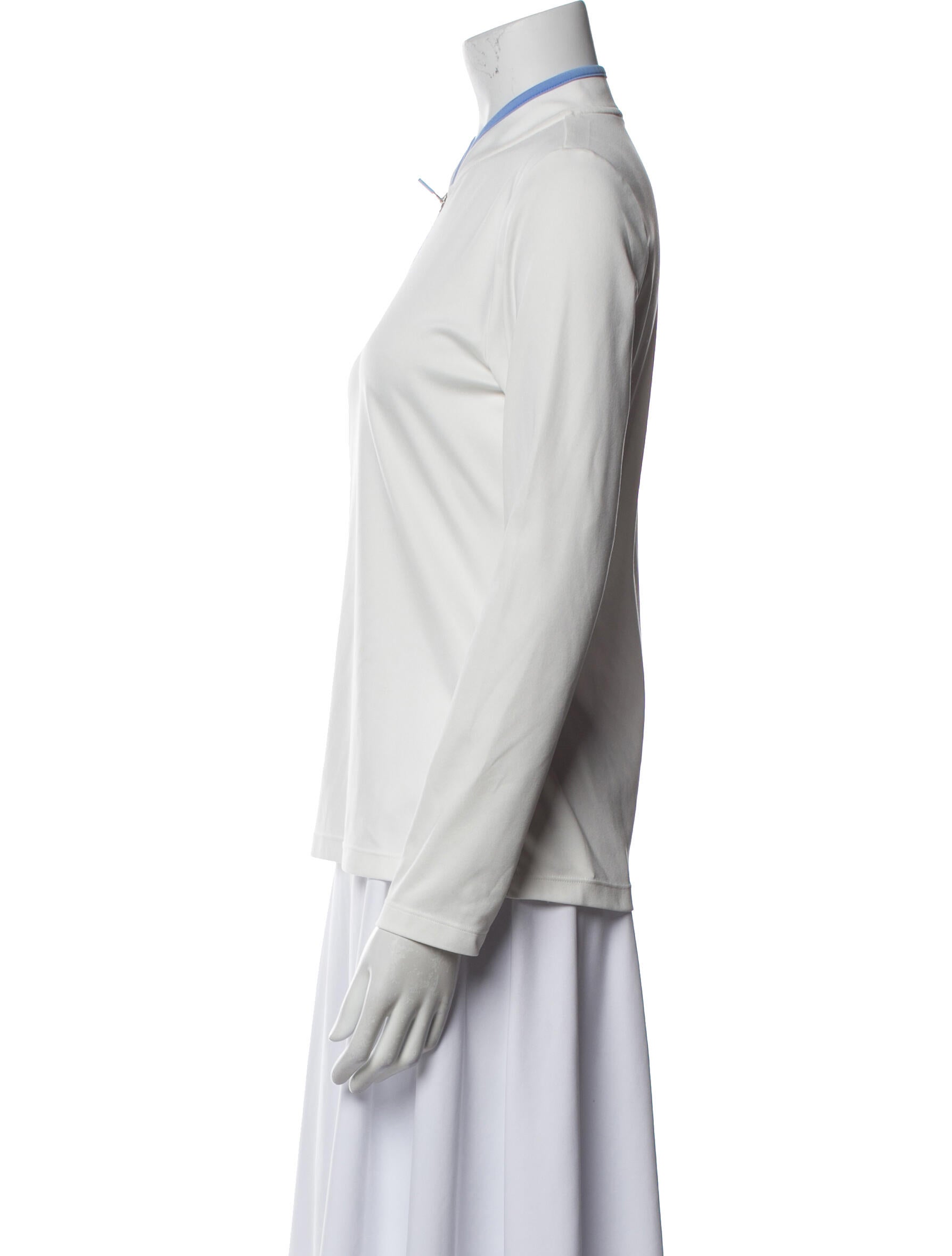 Tory Sport V-Neck Long Sleeve Polo