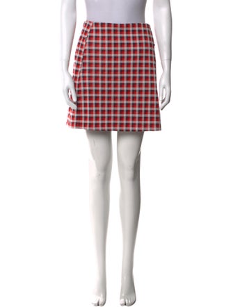 Tory Sport Plaid Print Mini Shorts