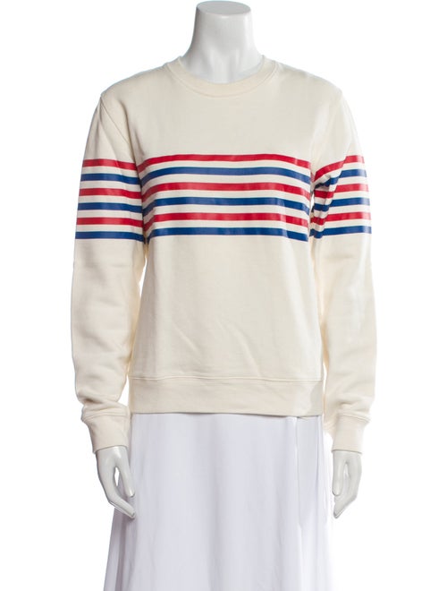 Tory Sport Striped Crew Neck Sweatshirt