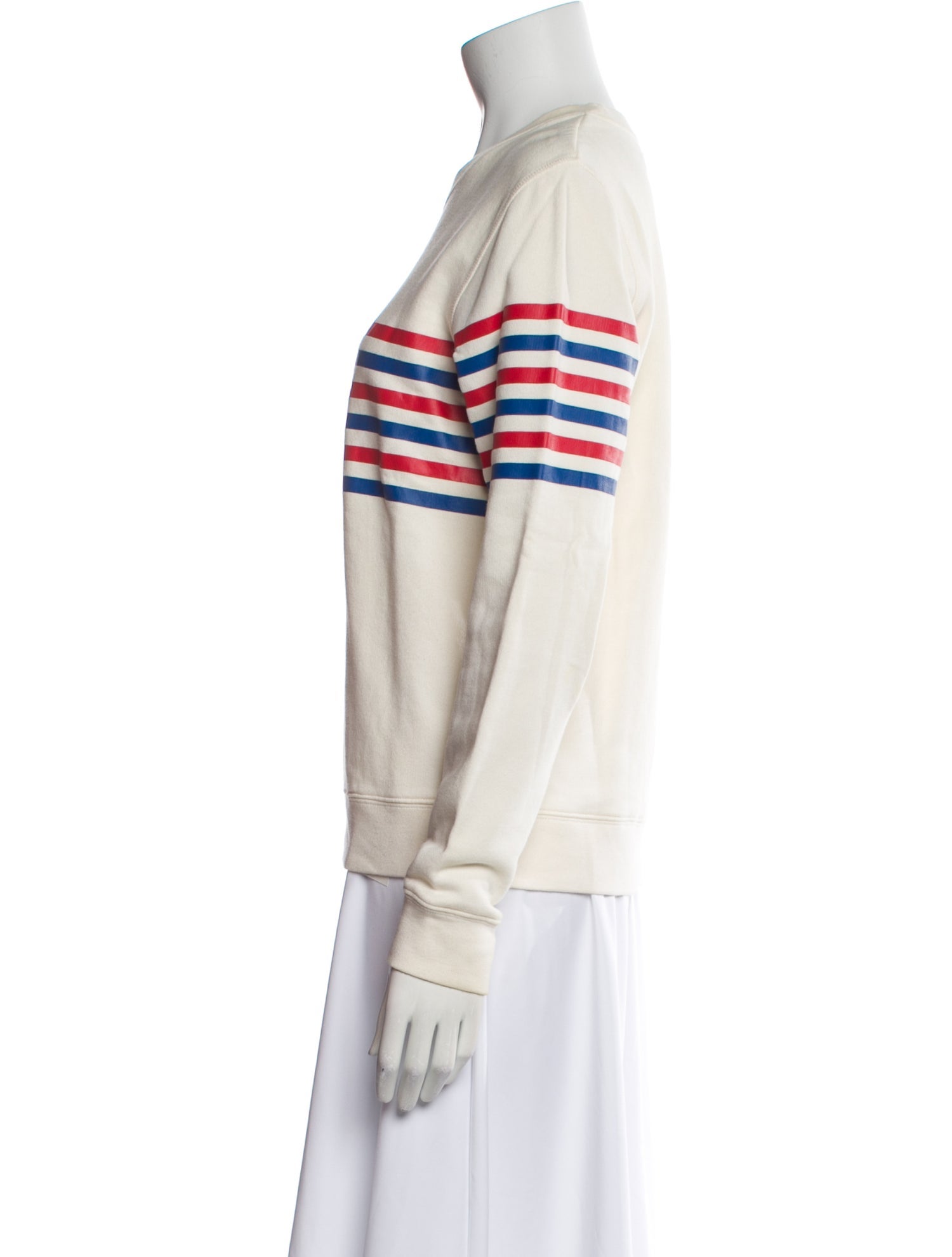 Tory Sport Striped Crew Neck Sweatshirt