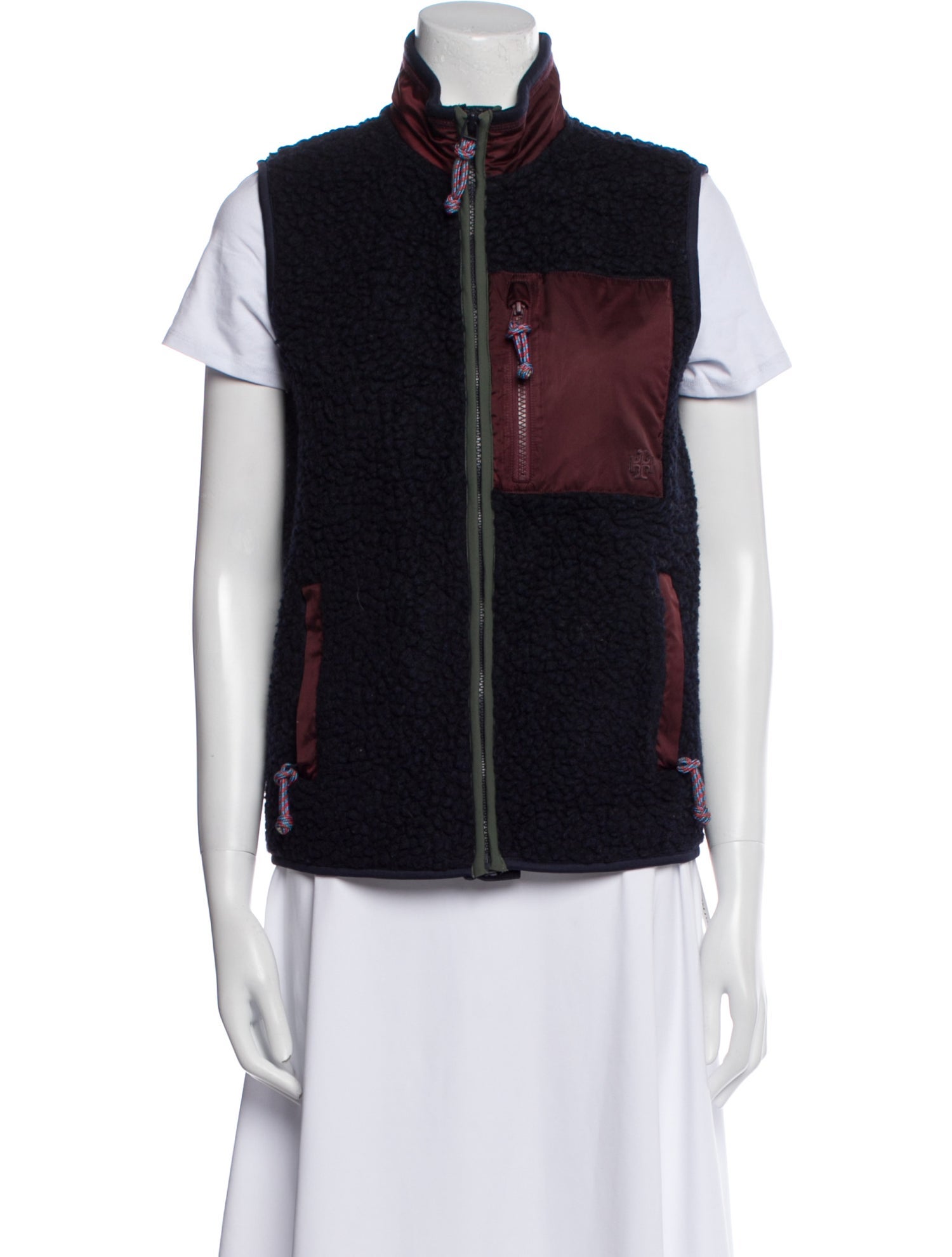 Tory Sport Colorblock Pattern Vest