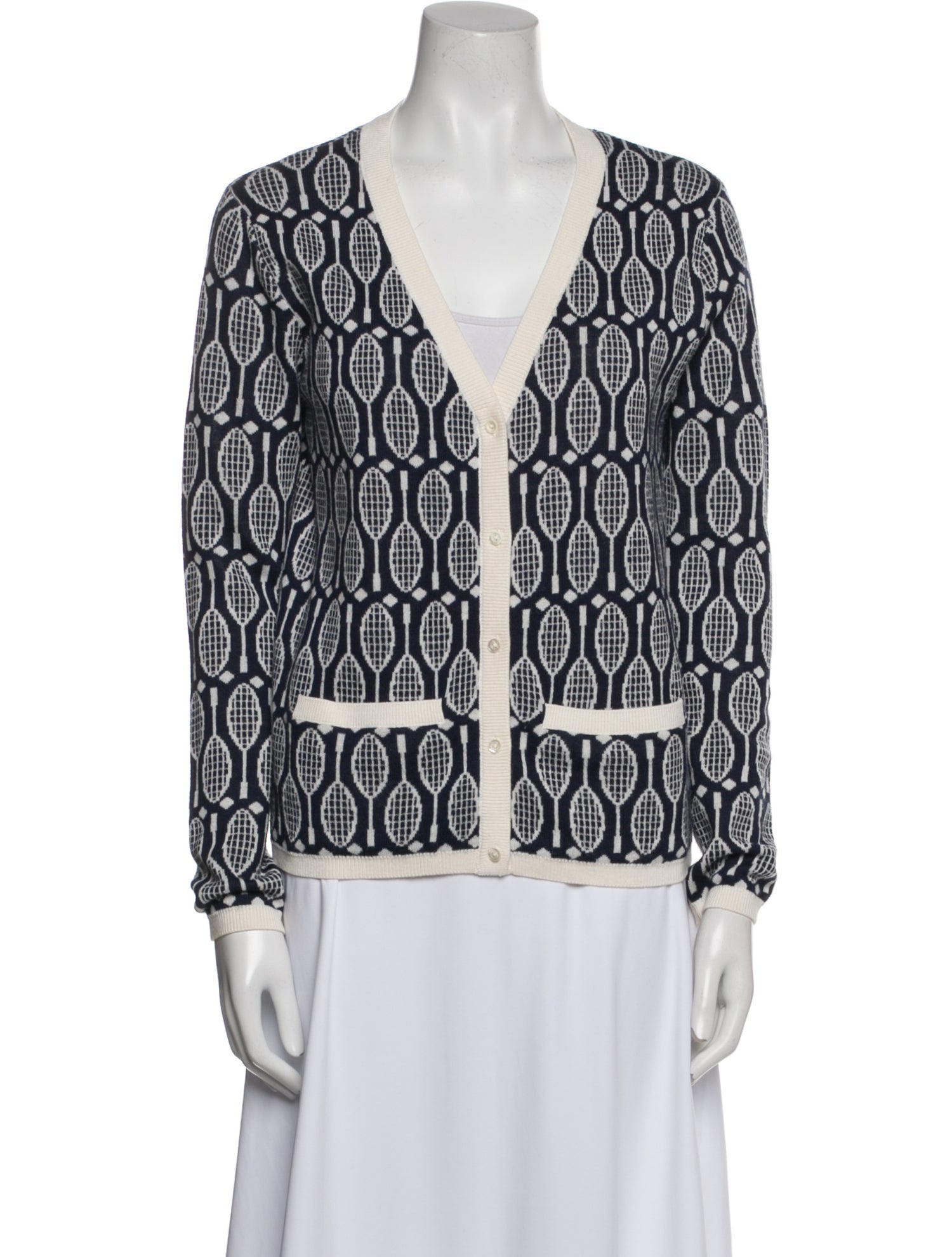 Tory Sport Merino Wool Printed Evening Jacket