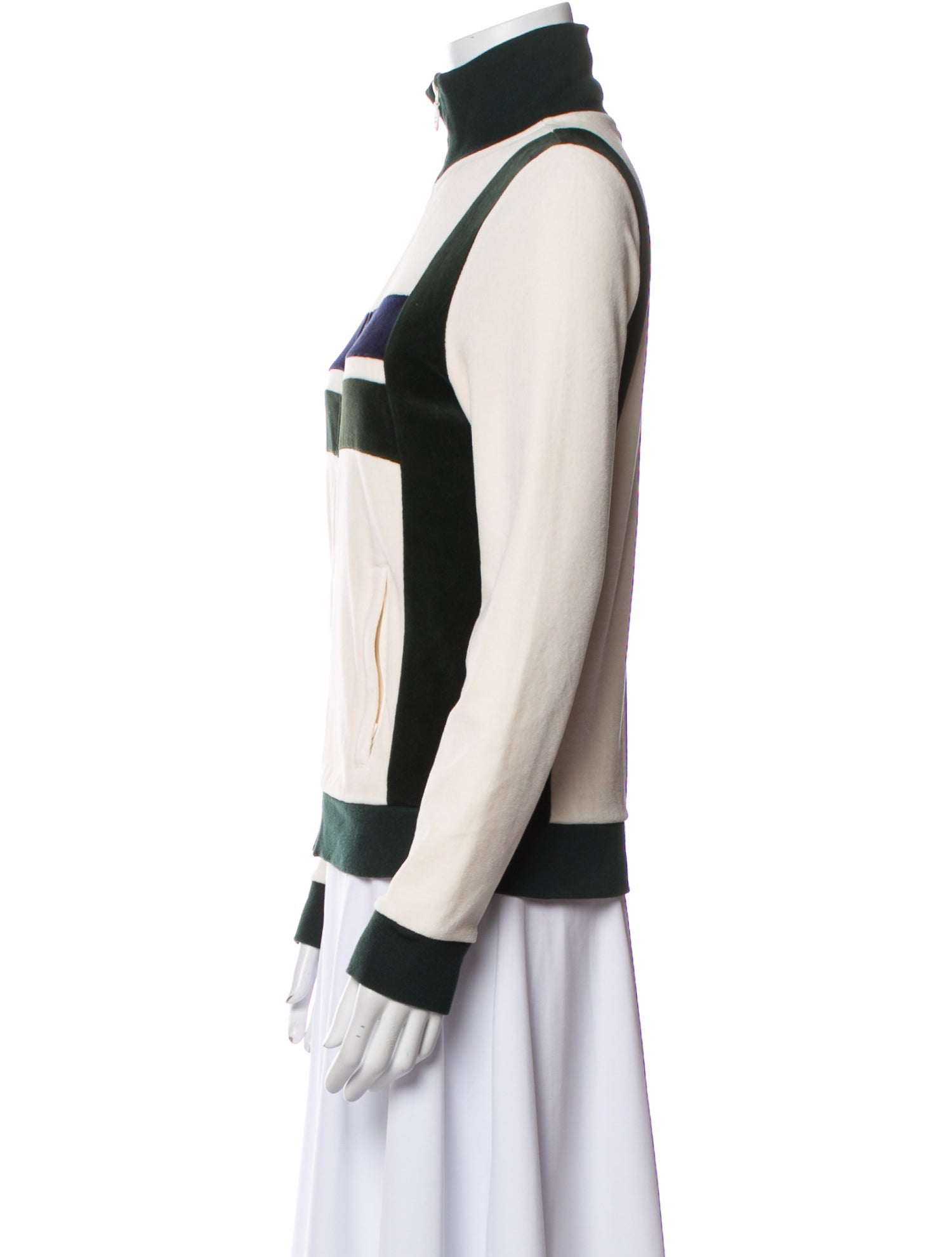 Tory Sport Striped Bomber Jacket