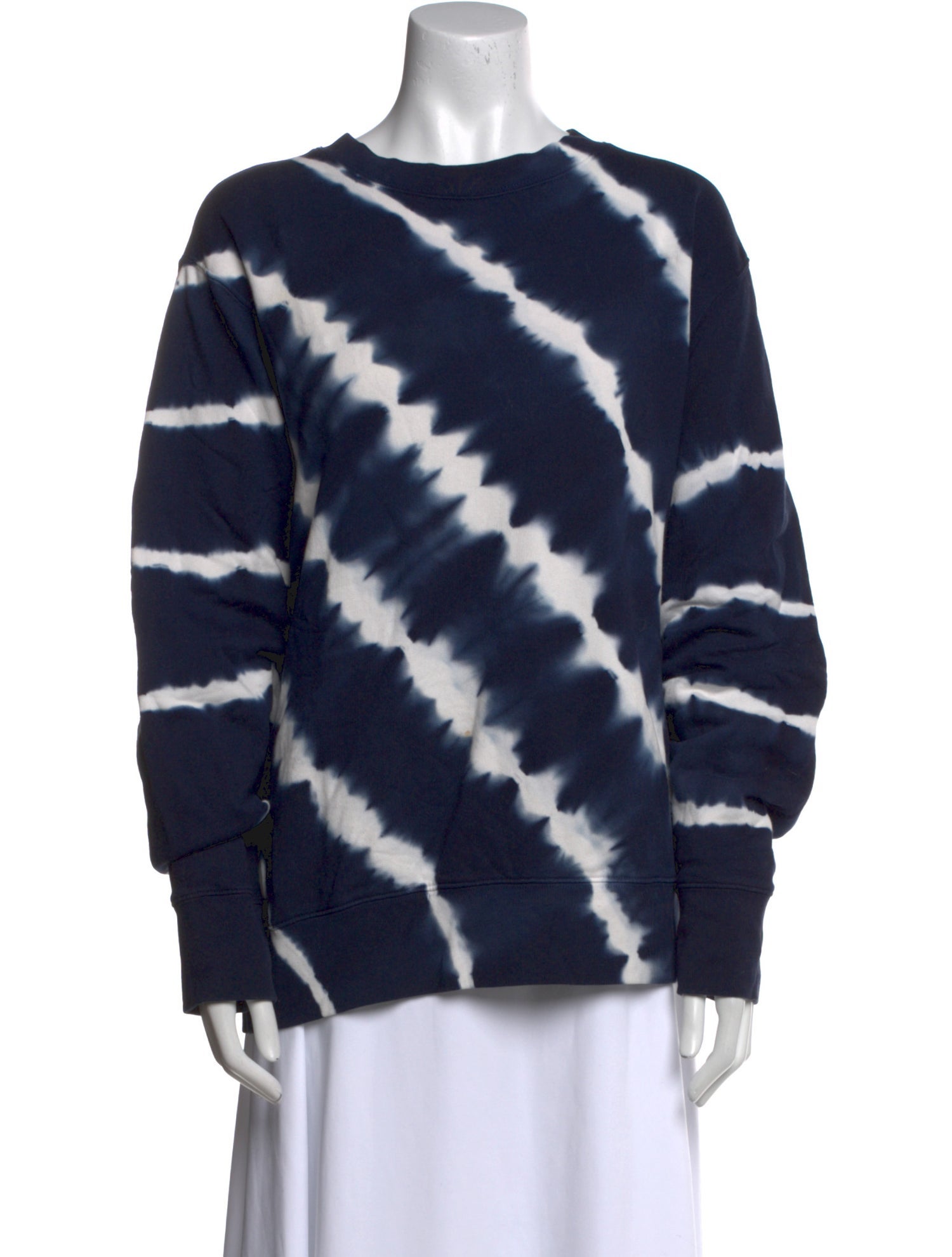 Tory Sport Tie-Dye Print Crew Neck Sweatshirt