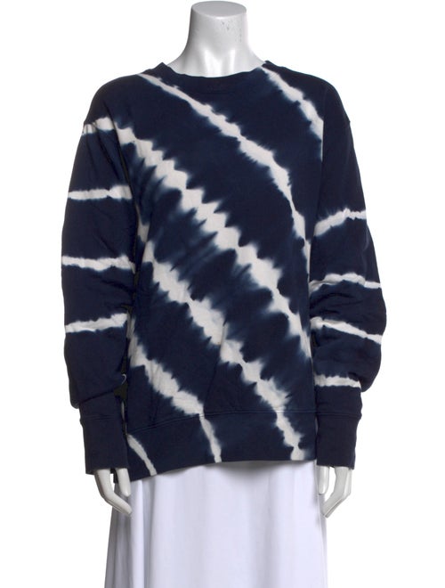 Tory Sport Tie-Dye Print Crew Neck Sweatshirt