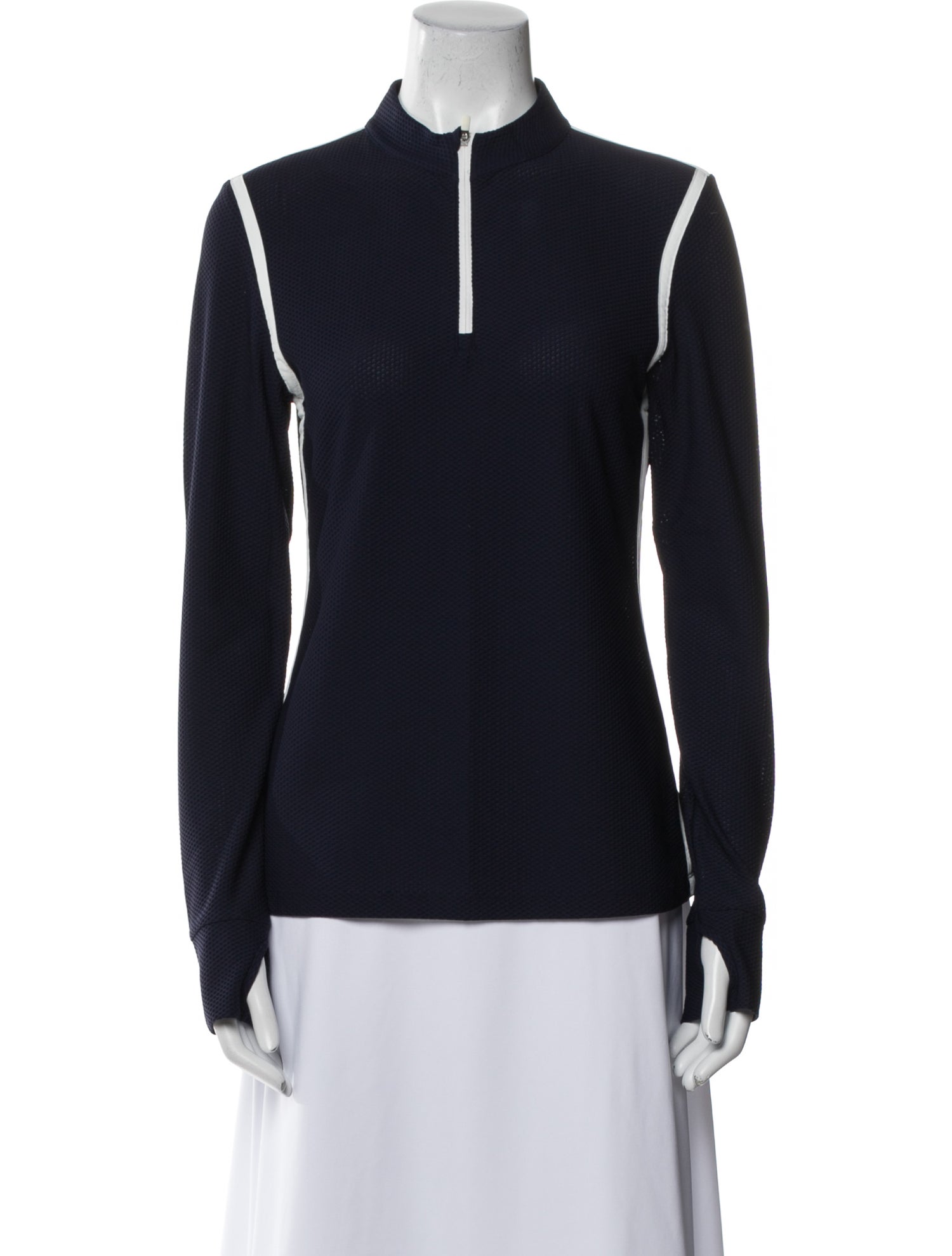 Tory Sport Nylon Mock Neck Top