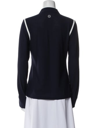 Tory Sport Nylon Mock Neck Top