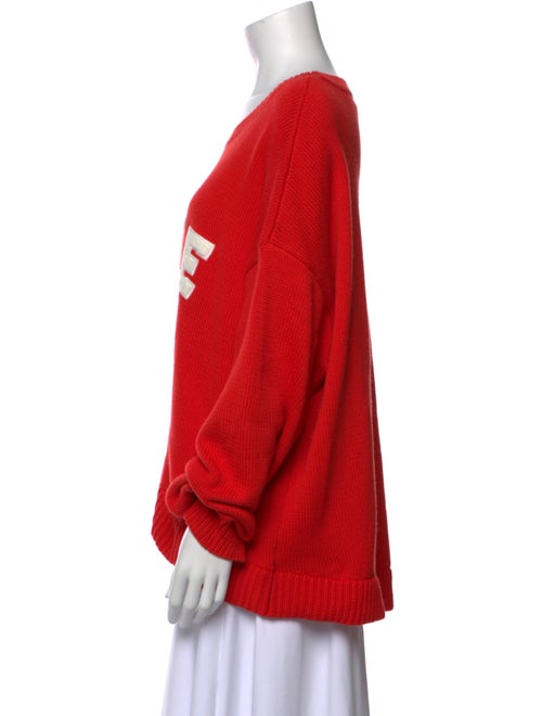 Tory Sport Graphic Print Scoop Neck Sweater