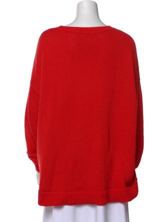 Tory Sport Graphic Print Scoop Neck Sweater