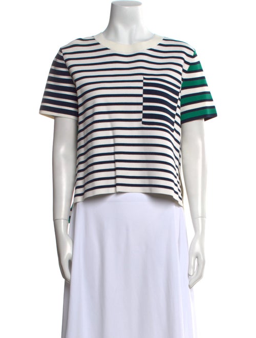 Tory Sport Striped Crew Neck T-Shirt