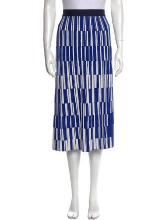 Tory Sport Striped Midi Length Skirt
