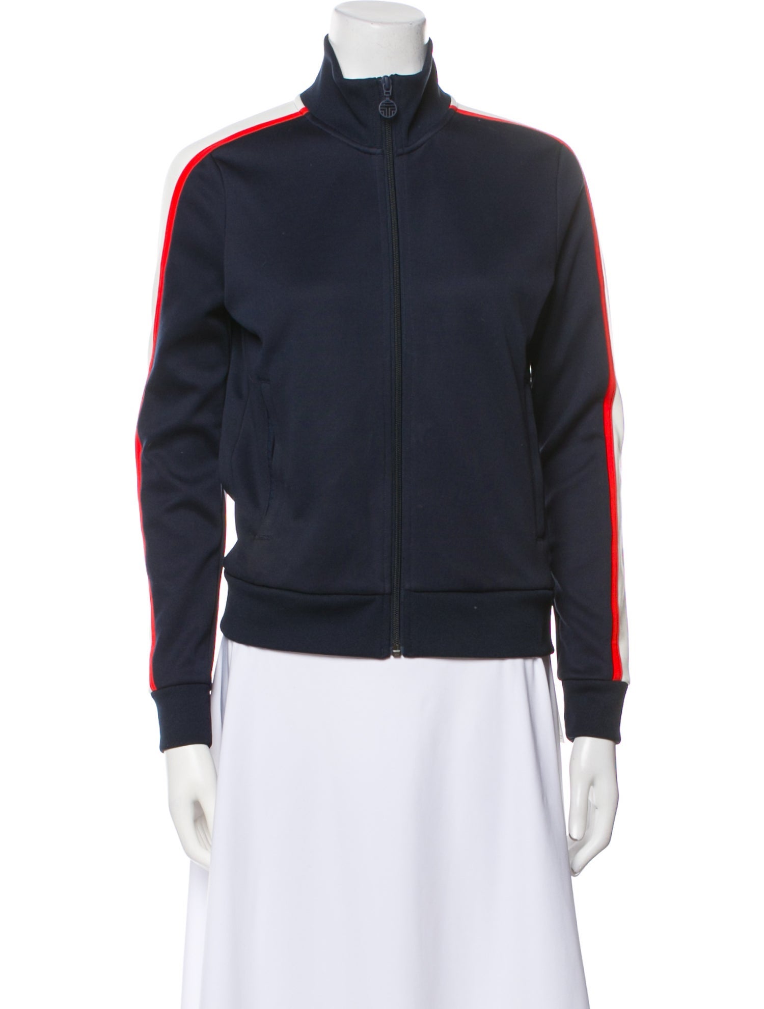 Tory Sport Striped Bomber Jacket