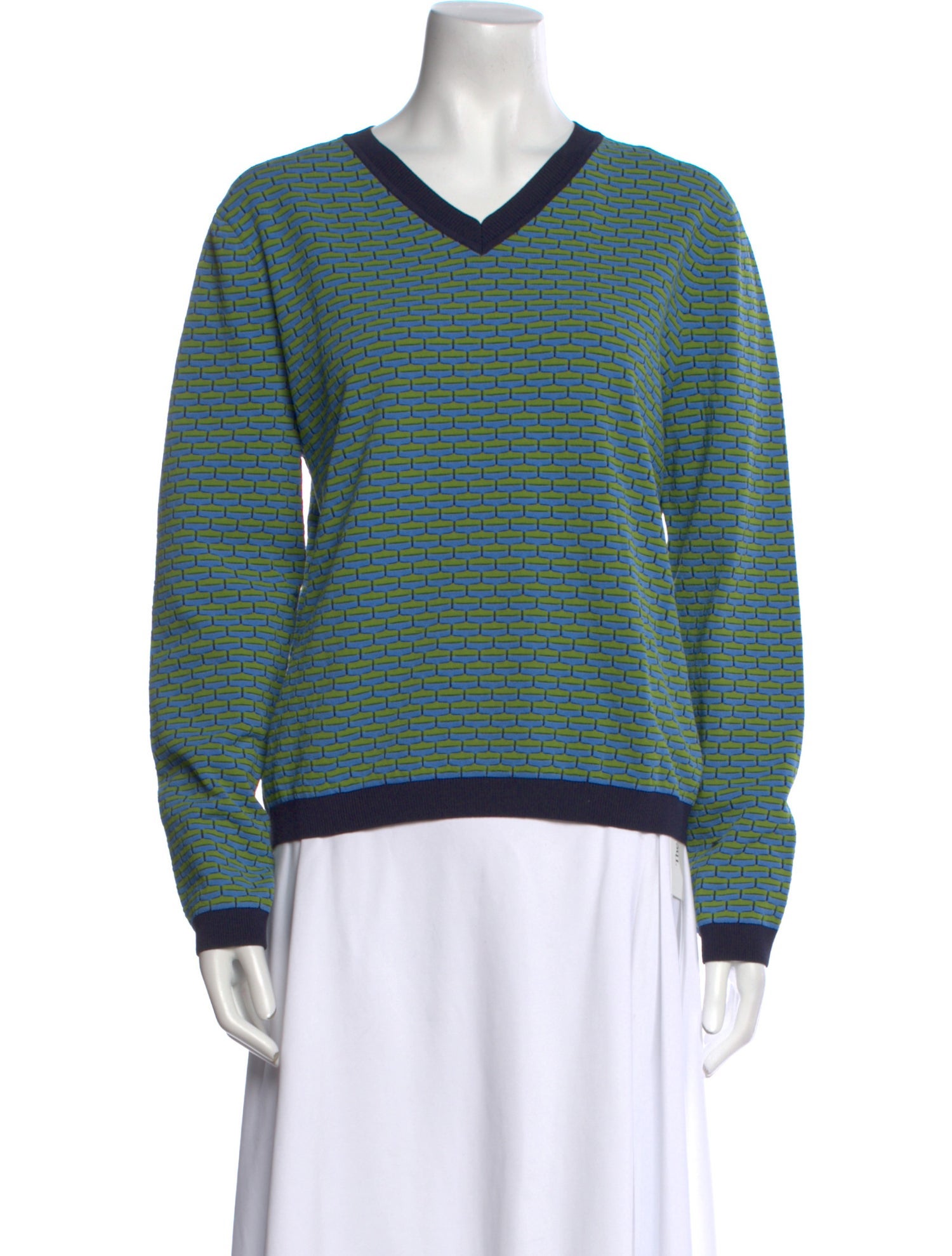 Tory Sport Printed V-Neck Sweater