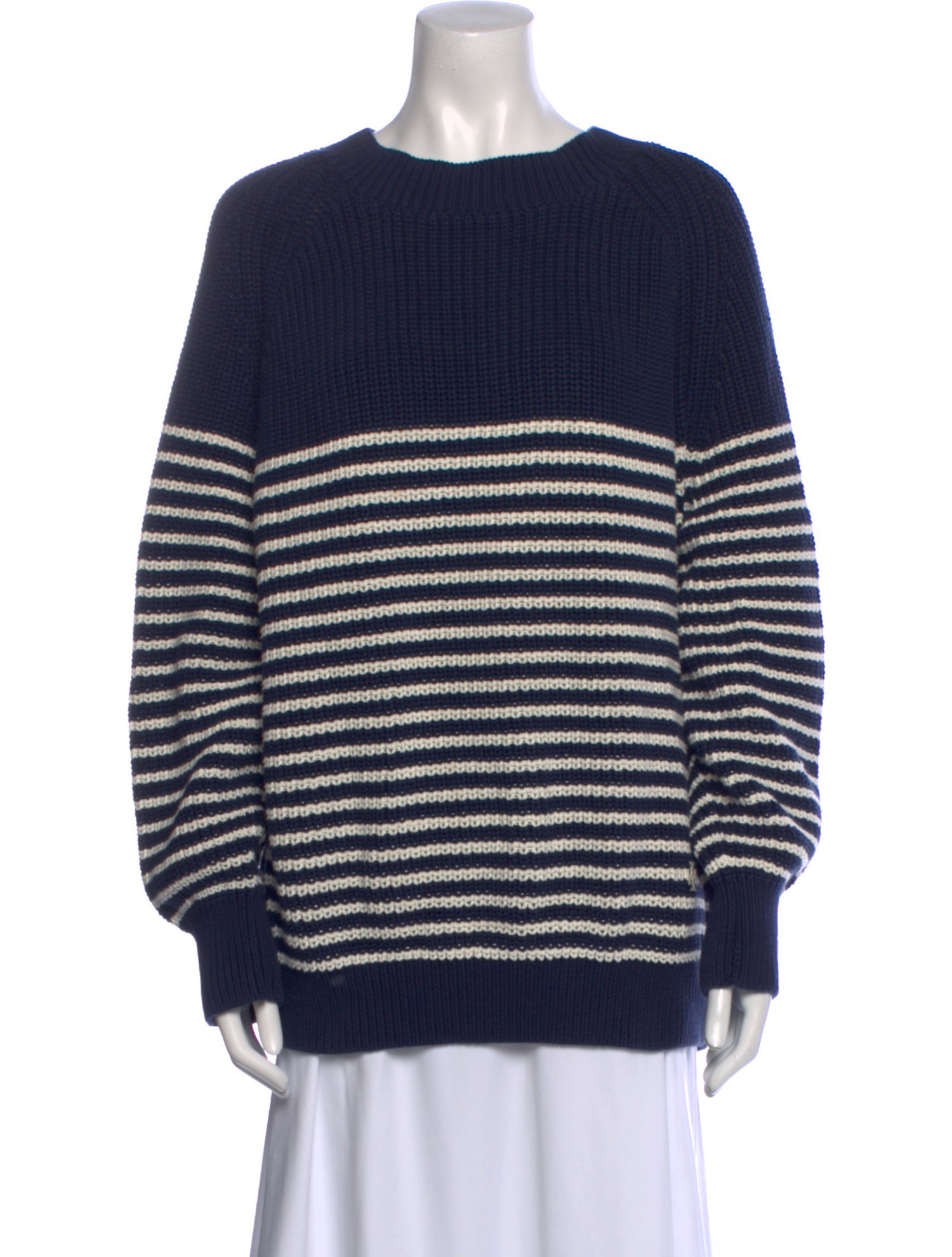 Tory Sport Striped Crew Neck Sweater