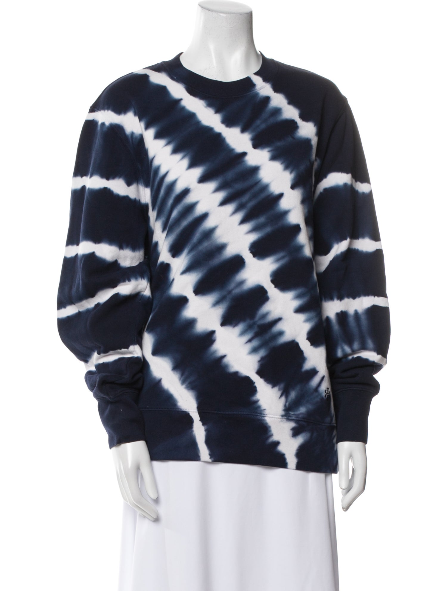 Tory Sport Tie-Dye Print Crew Neck Sweatshirt
